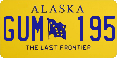 AK license plate GUM195