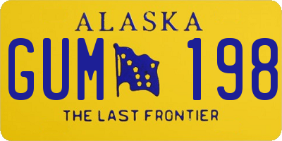 AK license plate GUM198