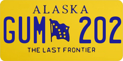 AK license plate GUM202