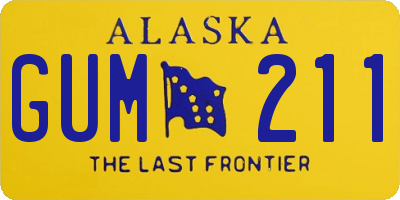 AK license plate GUM211