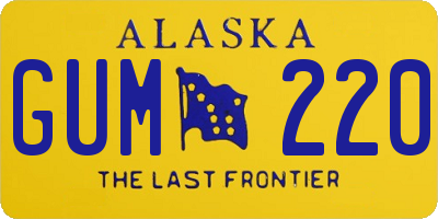 AK license plate GUM220