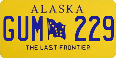 AK license plate GUM229