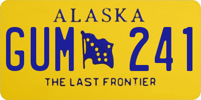 AK license plate GUM241