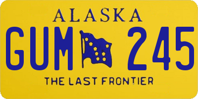 AK license plate GUM245