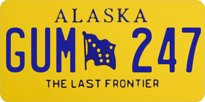 AK license plate GUM247