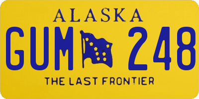 AK license plate GUM248