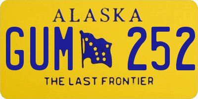 AK license plate GUM252