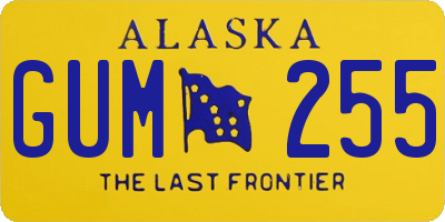 AK license plate GUM255