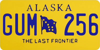 AK license plate GUM256