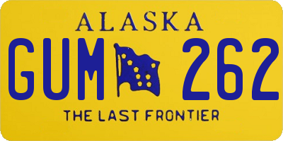 AK license plate GUM262
