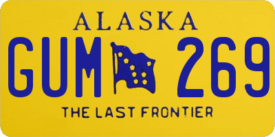 AK license plate GUM269