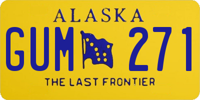AK license plate GUM271