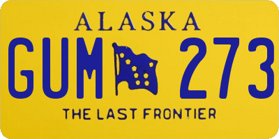 AK license plate GUM273