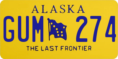 AK license plate GUM274