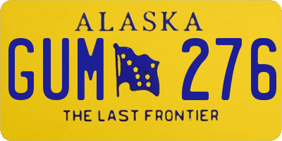 AK license plate GUM276