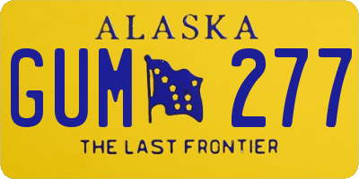 AK license plate GUM277