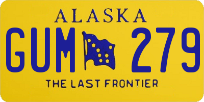 AK license plate GUM279