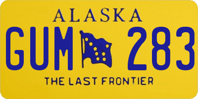 AK license plate GUM283