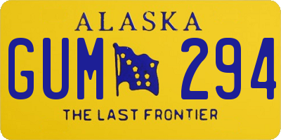 AK license plate GUM294