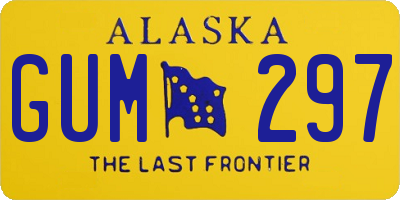 AK license plate GUM297