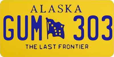 AK license plate GUM303