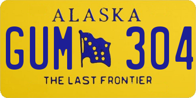 AK license plate GUM304