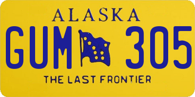 AK license plate GUM305