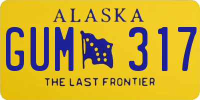 AK license plate GUM317