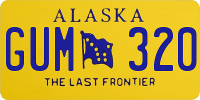 AK license plate GUM320