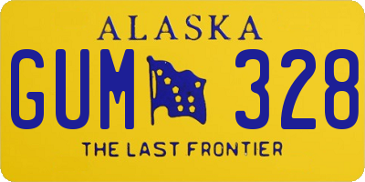 AK license plate GUM328