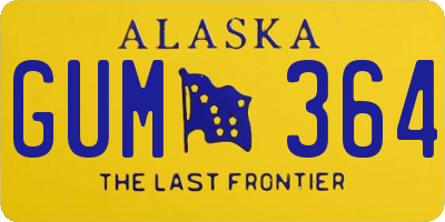 AK license plate GUM364