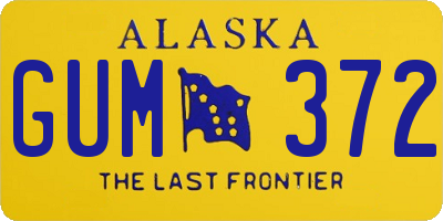 AK license plate GUM372