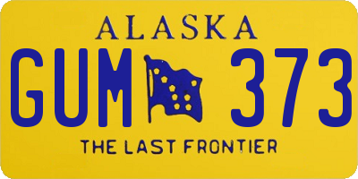 AK license plate GUM373