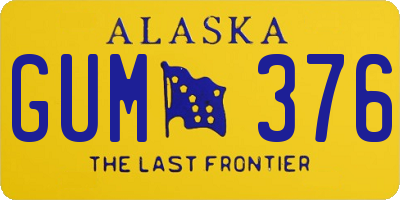 AK license plate GUM376