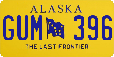 AK license plate GUM396