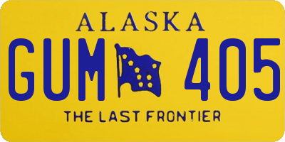 AK license plate GUM405
