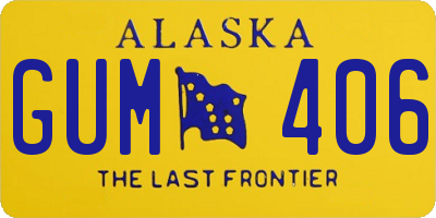 AK license plate GUM406