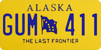AK license plate GUM411