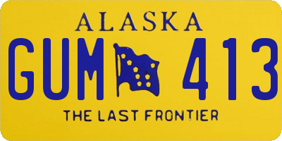 AK license plate GUM413