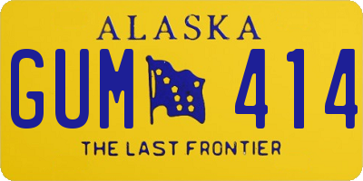 AK license plate GUM414