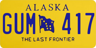 AK license plate GUM417