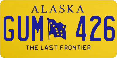 AK license plate GUM426