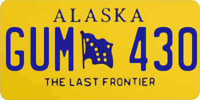 AK license plate GUM430