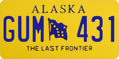 AK license plate GUM431