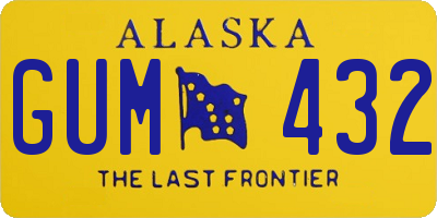 AK license plate GUM432