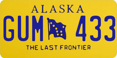 AK license plate GUM433