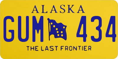AK license plate GUM434