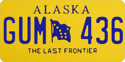 AK license plate GUM436