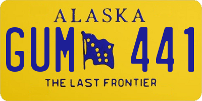 AK license plate GUM441