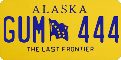 AK license plate GUM444